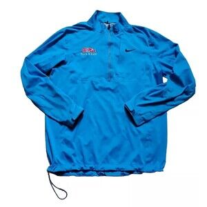 NIKE Golf Jacket Men Medium FIT-STORM Windbreaker Zip-Up Performance Blue